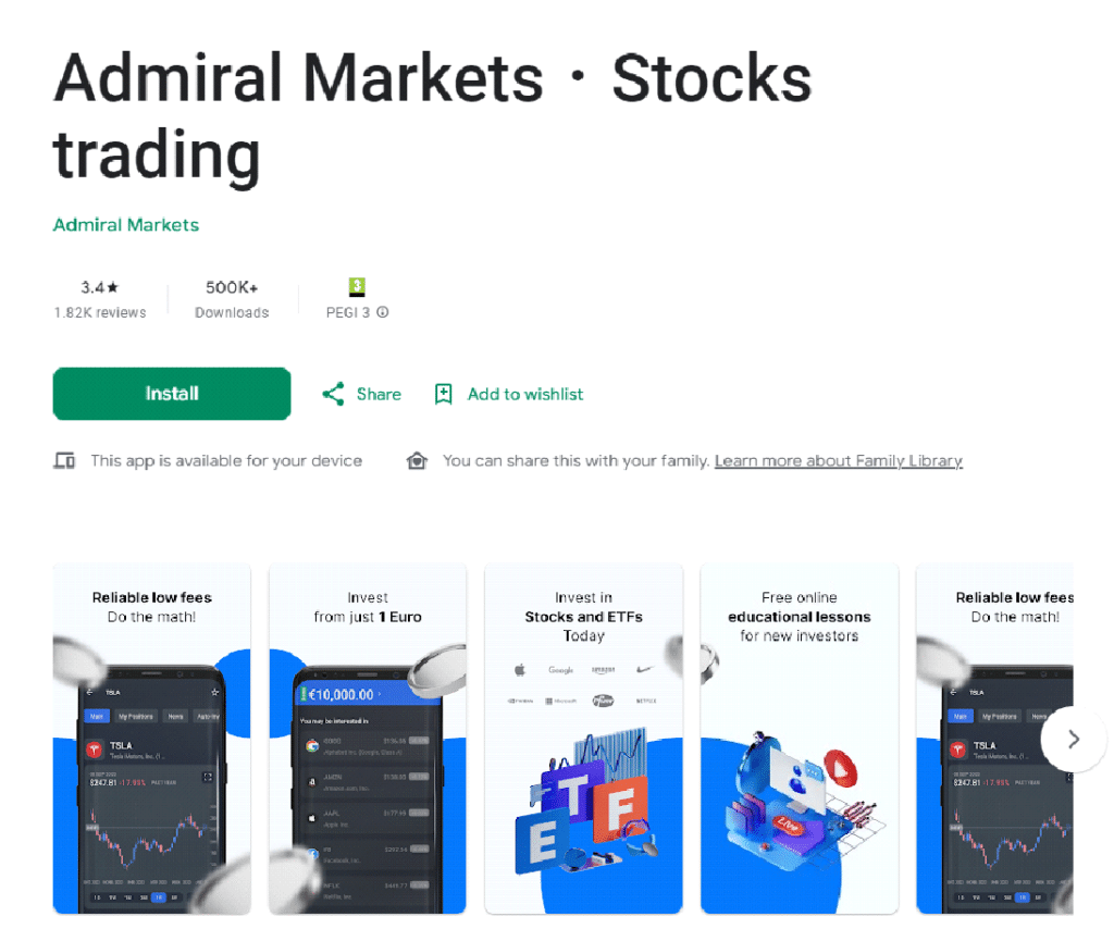 admiral markets install stock trading app